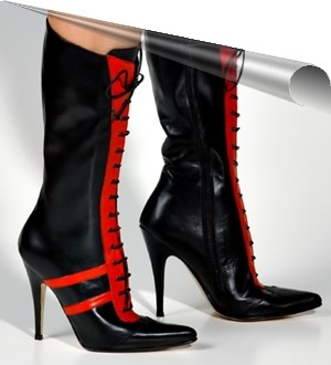 Black/Red Boots Altea