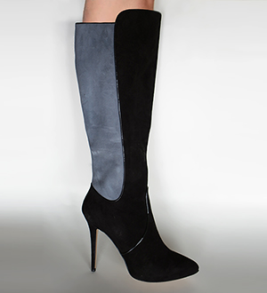 Black Gray Boots Lorena