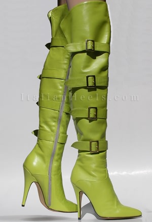 Green Lime Boots Mona