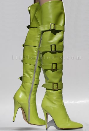 Grnem Lime Stiefel Mona