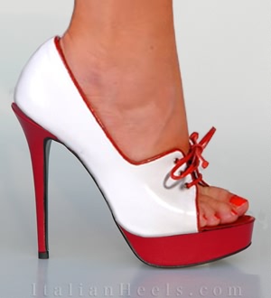 White/red Platforms Doriana