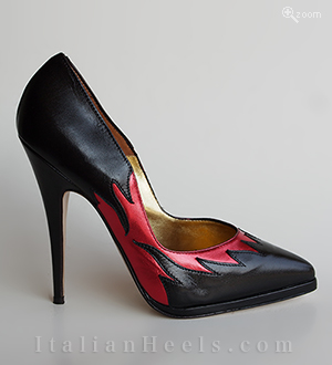 Schwarz/Opal Rot Pumps Caterina