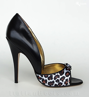 Schwarz Leopard Pumps Ludovica