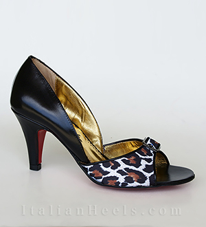 Décolletée Nero Leopard Ludovica