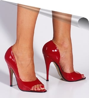 Patent Red Pumps Antares