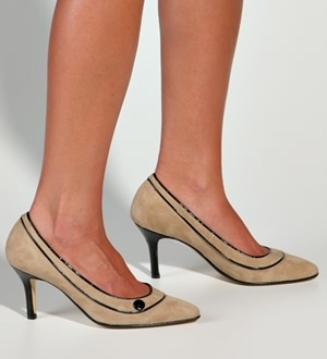 Beige/Schwarz Pumps Samira