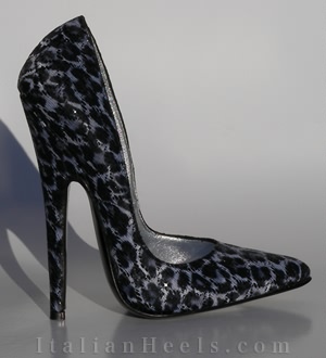 grey and black pumps