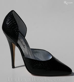 Pumps Negro Croc Ines