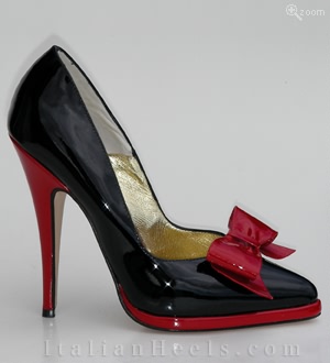 Schwarz Rot Pumps Caterina