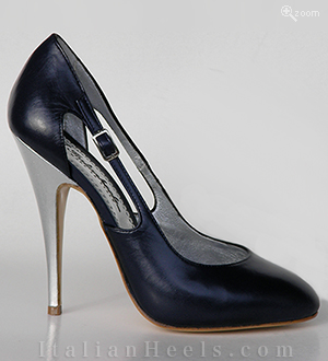 Blau silber Pumps Nilde