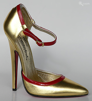 Gold Red Pumps Maria