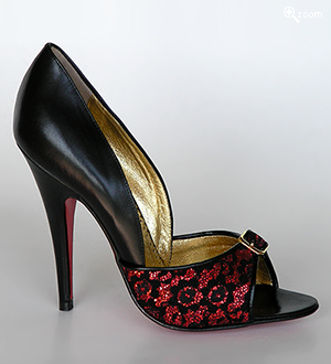 Pumps Negro rojo Ludovica