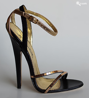 Sandalias Negro Oro Marissa