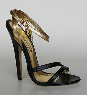 Schwarz Gold Sandaletten Marissa