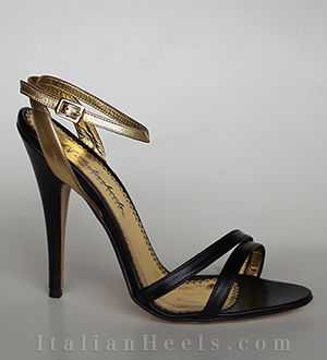 Sandalias Negro Oro Marissa