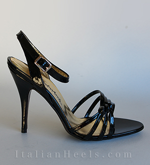 Patent Black Sandals Laura