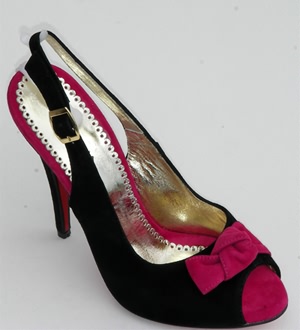 Black Fuxia Sandals Lorenza