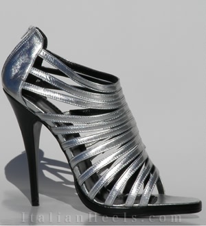 Silver Black Sandals Zama