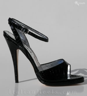 Black Croc Sandals Adima