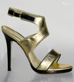 Gold Black Sandals Elti