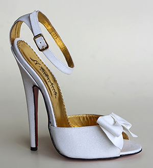 White Glitter Sandals Ottilia