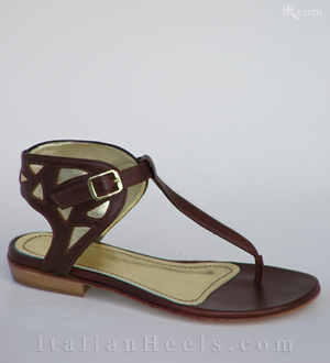 Brown Gold Sandals Fidelia