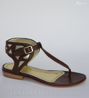 Sandalias maron oro Fidelia