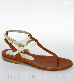 Brown Beige Sandals Fidelia