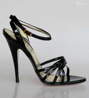 Patent Black Sandals Laura