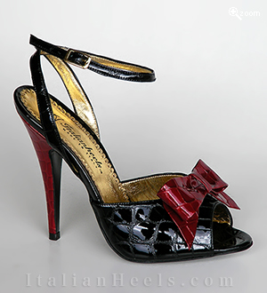 Black Red Sandals Leontina