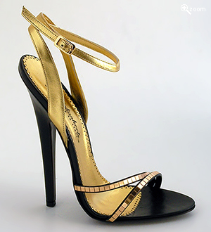 Schwarz Gold Sandaletten Marissa