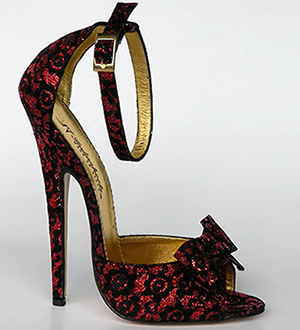 Red lace Sandals Ottilia