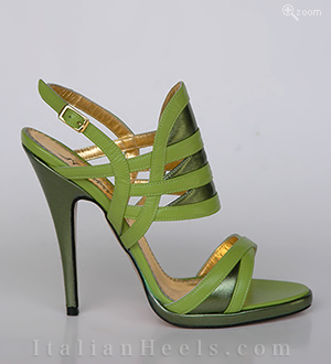 Acid green Sandals Rufina