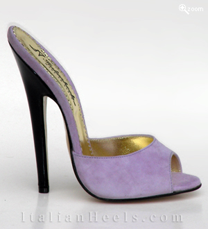 Lilac Black Slippers Leontina