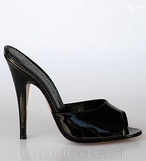 Patent Black Slippers Cristina