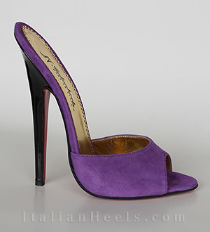 Lilac Black Slippers Leontina